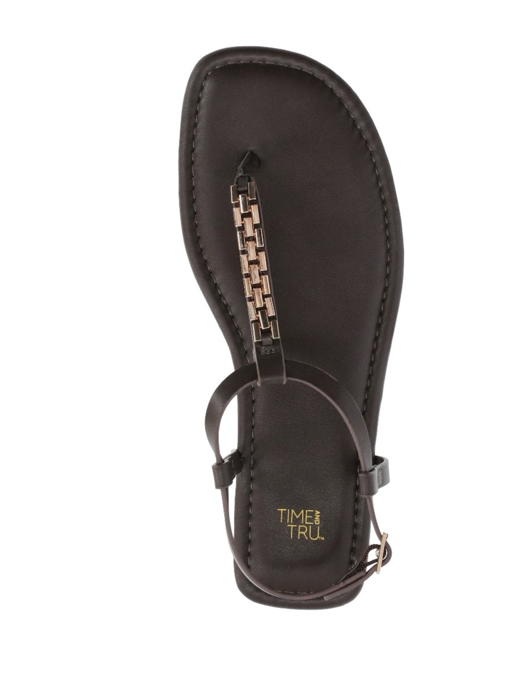 NWT Time and Tru Chain Thong sandals opens toe T-strap